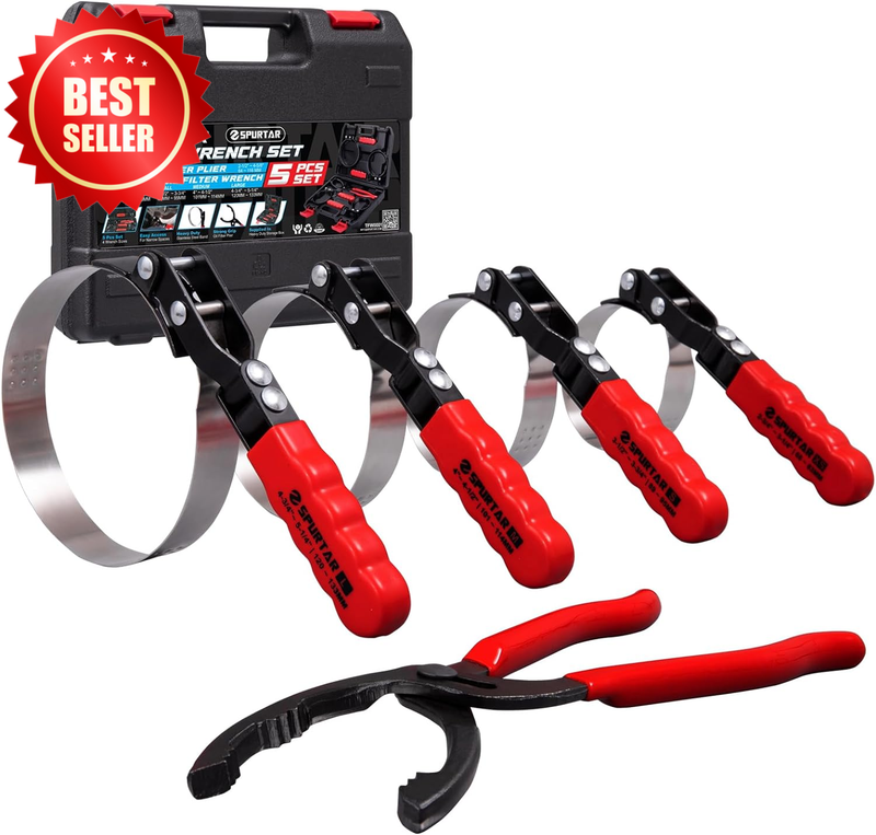 5 PC Swivel Oil Filter Wrench 2-3/4