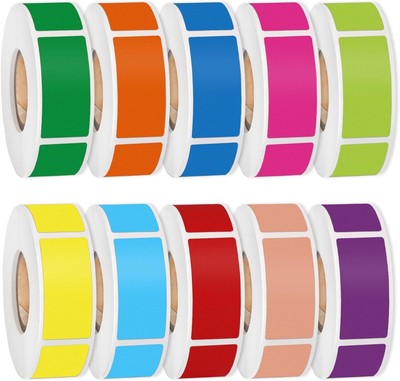 3000 PCS Rectangular Color Coding Stickers, 1.57 x 0.75 inch, Rectangle Shape 