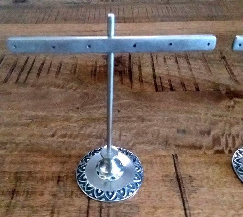 New Silver Earring Holder Antique Style Earring Tree Earring Stand Set of Two 2