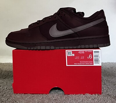 Size 9.5M- Nike Mens Dunk Low Retro PRM Burgundy Crush Plum Eclipse FB8895-600