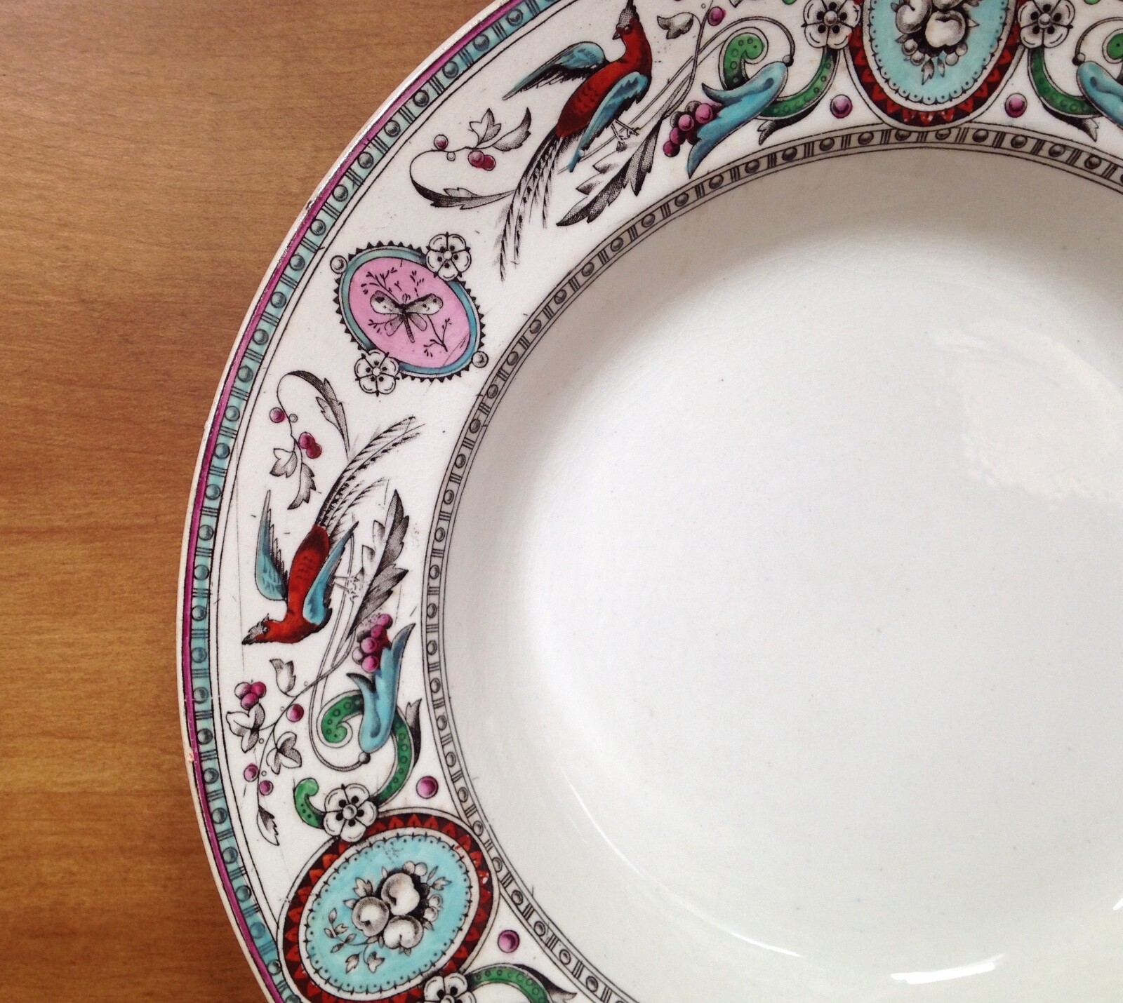 Ridgway, Sparkes & Ridgway Dinner Bowl, Chelsea Pattern Transferware 1875 RARE