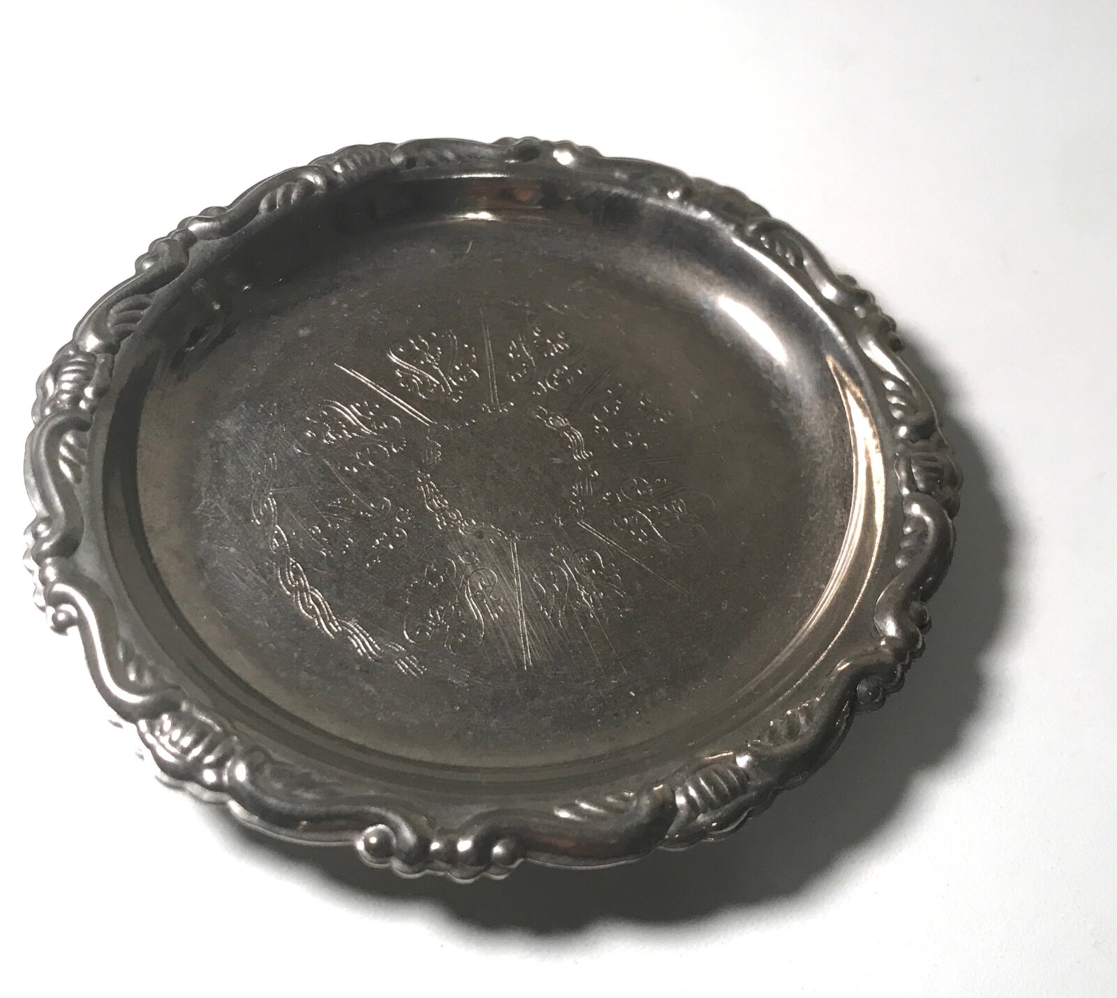 Vintage Silver Plated EP On Steel Coaster Made in Italy