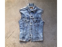 cut off jean vest