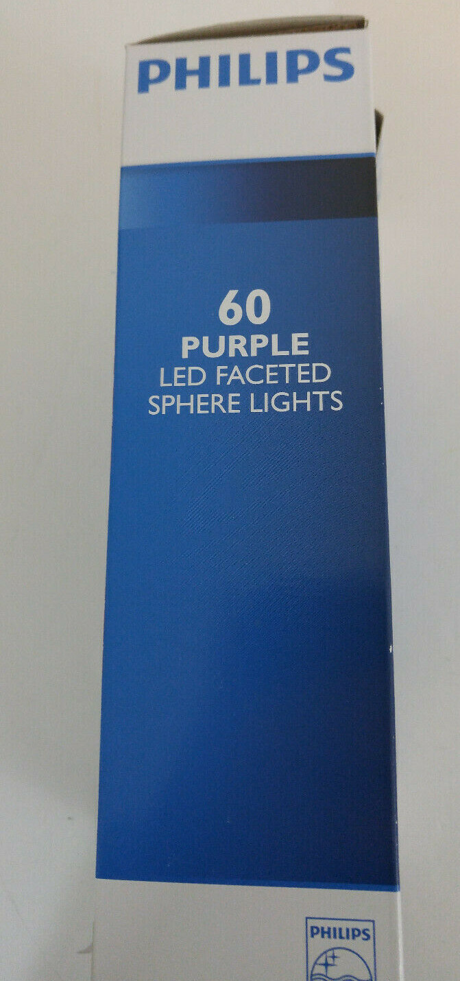 Philips LED Purple Faceted Sphere Indoor/Outdoor Lights - 60 Bulbs