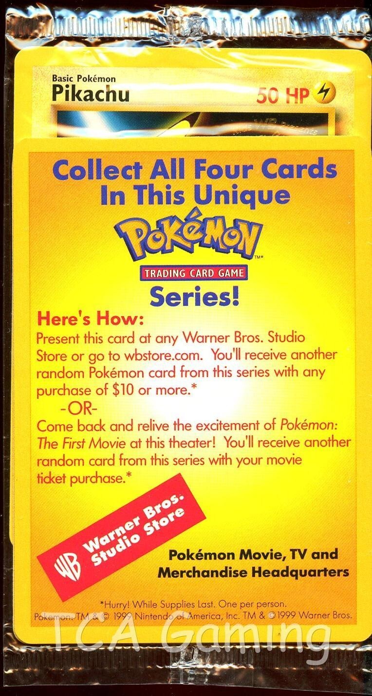 おたんじょうびピカチュウ ポケモンWOTC Black Starホロプロモ英語版 1x Sealed PIKACHU # 4 Black Star Promo WB Movie WOTC Pokemon