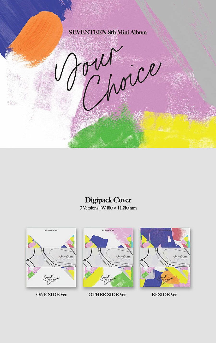 SEVENTEEN Your choice 95'sセット SEVENTEEN YOUR CHOICE Album 3 Ver SET 3 CD+3 Photo Book+9