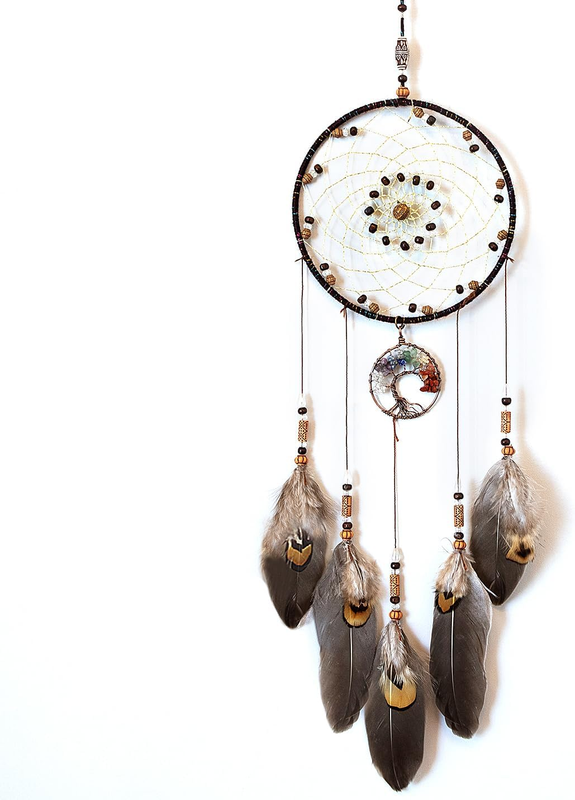 MOONFLY Dream Catcher Handmade Traditional Feather Dreamcatcher Hanging Home Wal