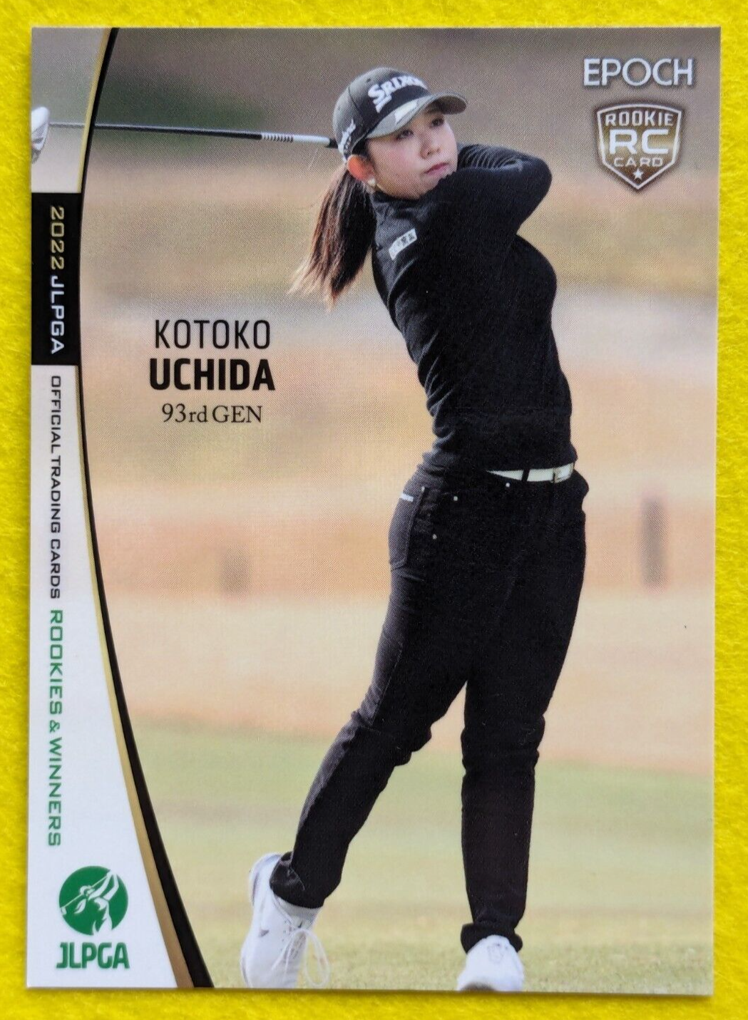 jlpgaカード KOTOKO UCHIDA JLPGA Official Card EPOCH 2022 No.35 Japanese