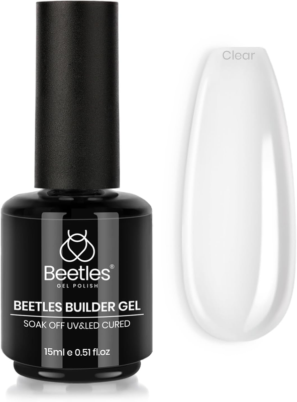 Beetles Clear Builder Gel for Nails 7 in 1 Nail Builder Strengthener Gel Clear C