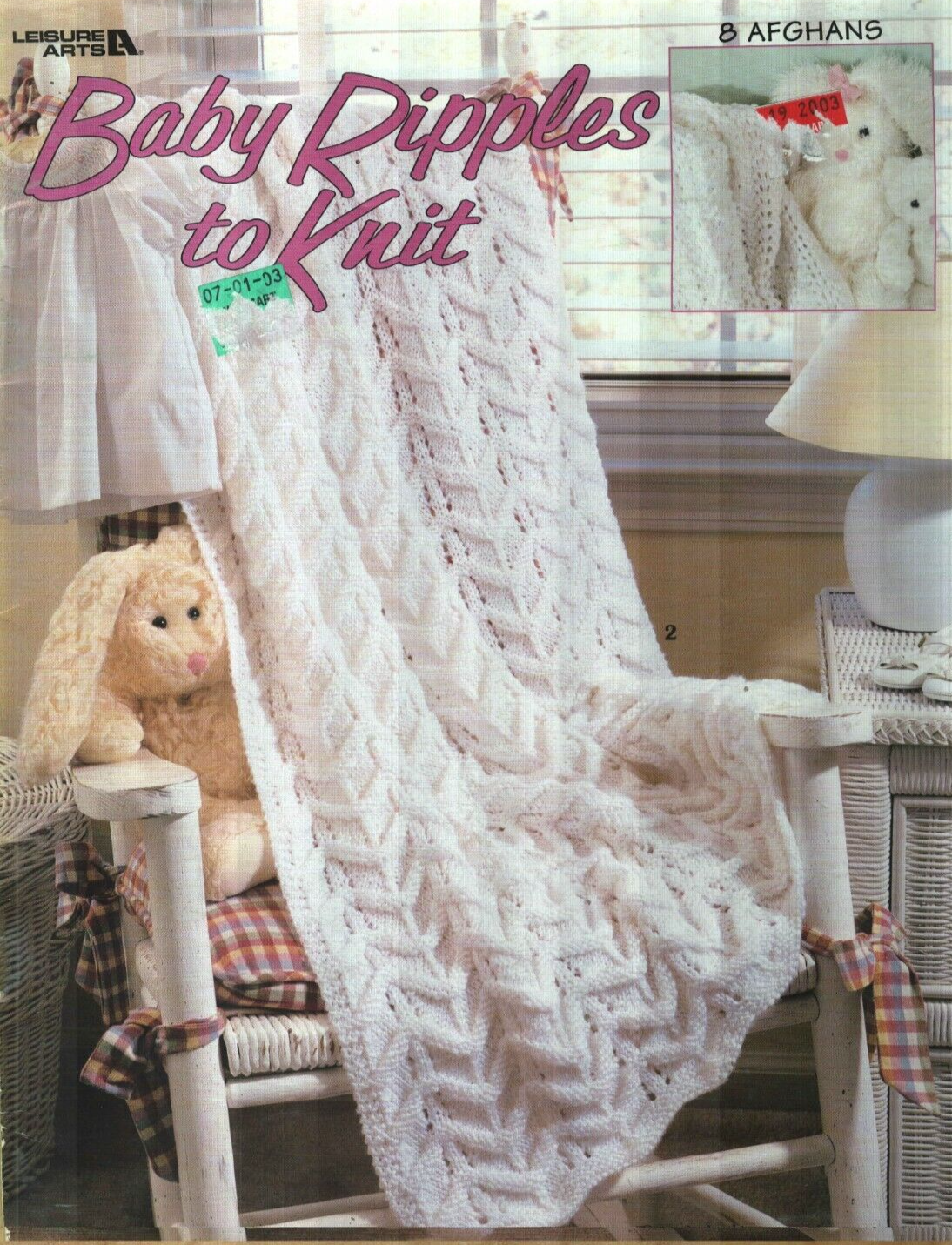 USED BABY RIPPLES TO KNIT AFGHANS 8 DESIGNS LEISURE ARTS KNITTING PATTERN BOOK