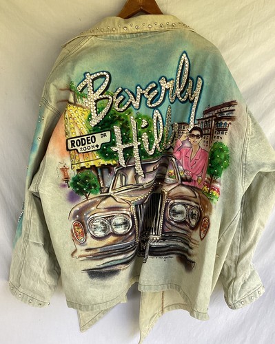 80s 90sトニーアラモTony Alamoスウェット　ビバリーヒルズ　古着 Vintage TONY ALAMO Beverly Hills Rodeo Drive Studded Denim