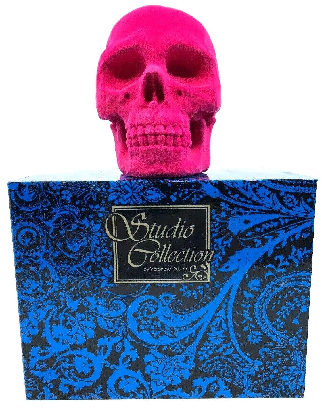 Veronese Gothic PINK Velvet Skull Piggy Bank Macabre New Novelty Collectible