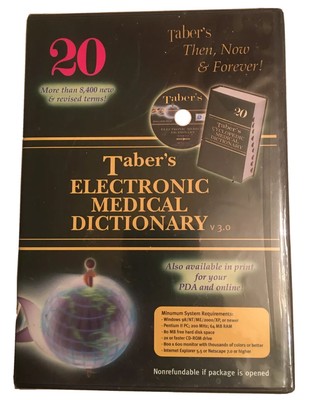 Tabers Electronic Medical Dictionary Computer Software CD-ROM Illustrations