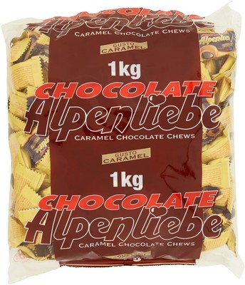 Karamellbonbons Toffee Alpenliebe Schokobonbons gefüllt Beutel 1,5kg MHD 9/21