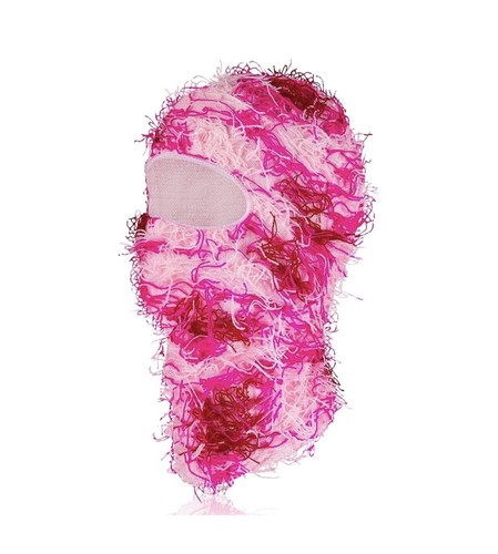 ★Wai Kei★ Hairy Ribbon Balaclava Pink YKBD03AC07-2 Keep A Lil Mystery Balaclava - Pink | Fashion Nova