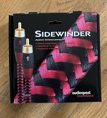 Audioquest cinemaQuest sidewinder audio interconnect 1m red and black