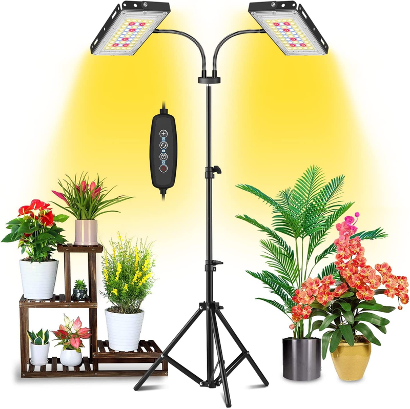 For Indoor Plants, 200w Timing Dimmable Grow Light With Sta