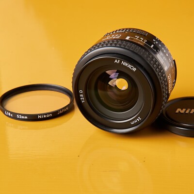 [NEAR MINT] Nikon AF Nikkor 24mm f2.8 D Wide Angle Prime Lens JAPAN D 7167