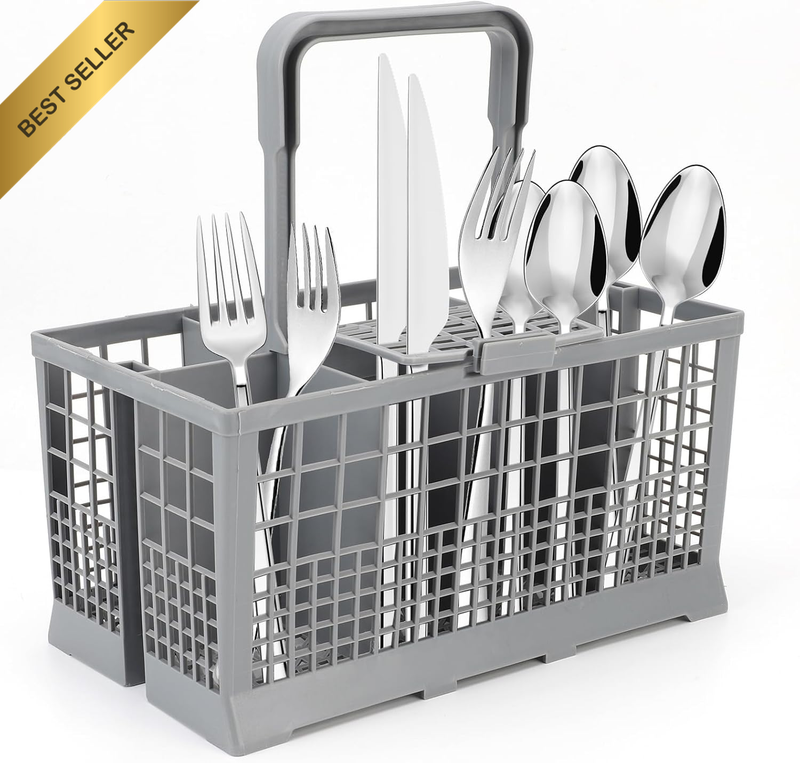 Dishwasher Silverware Baskets with Removable Handle, Universal Cutlery Utensil B