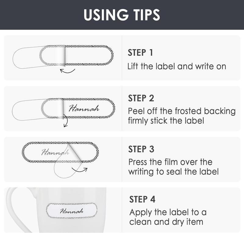 100 Pcs Waterproof Bottle Labels, Removable Write-On Stickers, Reusable Custom N