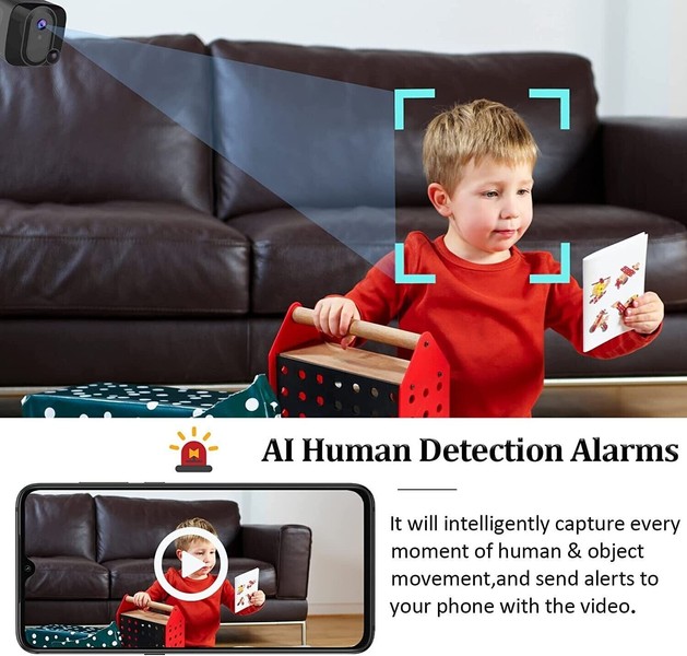 Mini Spy Hidden Camera 4K WiFi Nanny Cam Wireless PIR Small Home Security Camera - Image 26