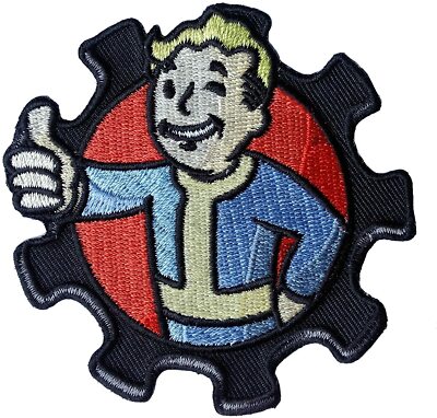 Patch Fallout Vault Boy Iron On Sew Fastener Embroider Clothes Bag Accessories