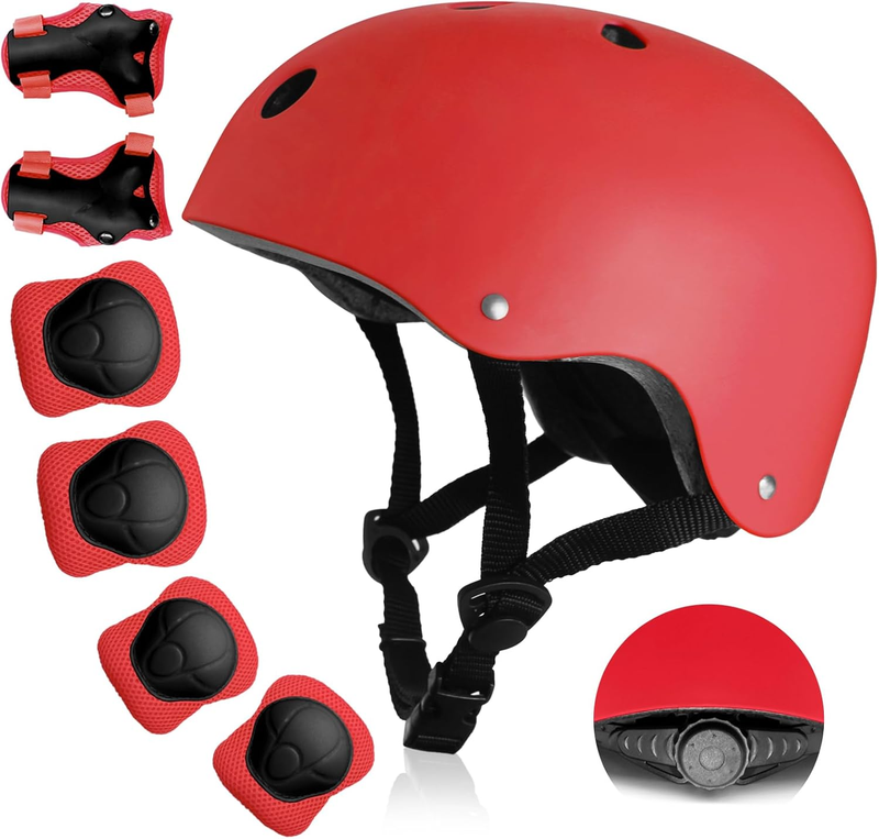 Kids Bike Helmet with Protective Gear Set, Toddler Skateboard Helmet for Ages 3-