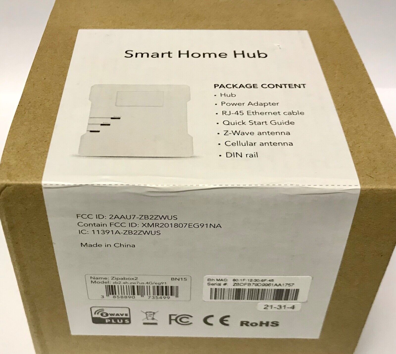 ALLOY SMART HOME HUBXB2 ah ZW7US 4G EG91 Z Wave PLUS Zipabox BN15 ZB2 AHZW7US 4G ALLOY SMART HOME HUBXB2 ah ZW7US 4G EG91 Z Wave PLUS Zipabox BN15 ZB2 AHZW7US 4G