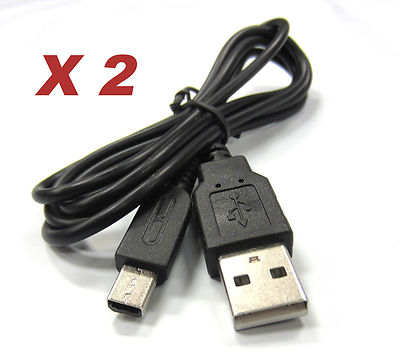 2 x USB Recharge Power Cables for 3DS/DSi/XL - Old Skool