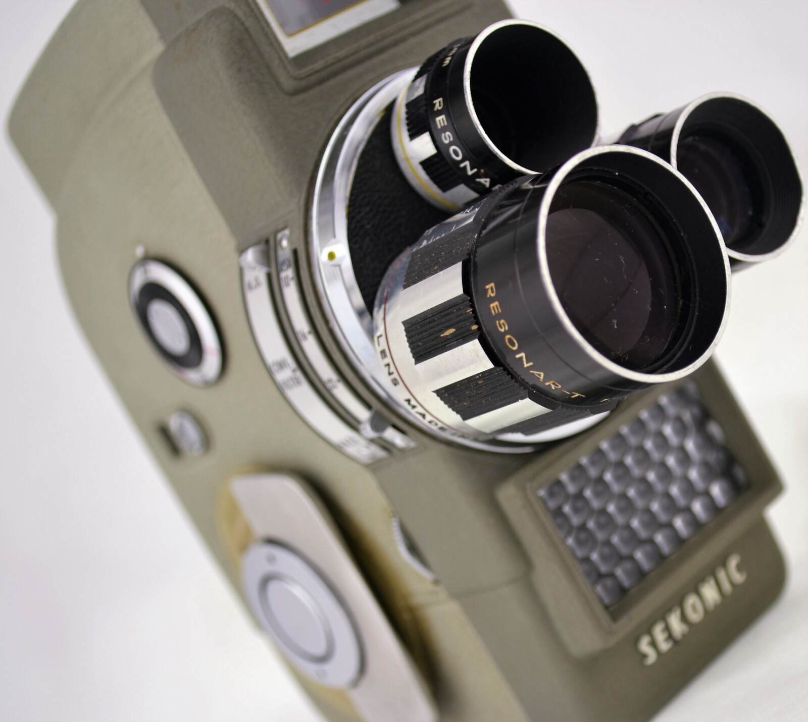 VINTAGE 8mm CINE Camera SEKONIC ELMATIC 8 Turret f/1.9 3