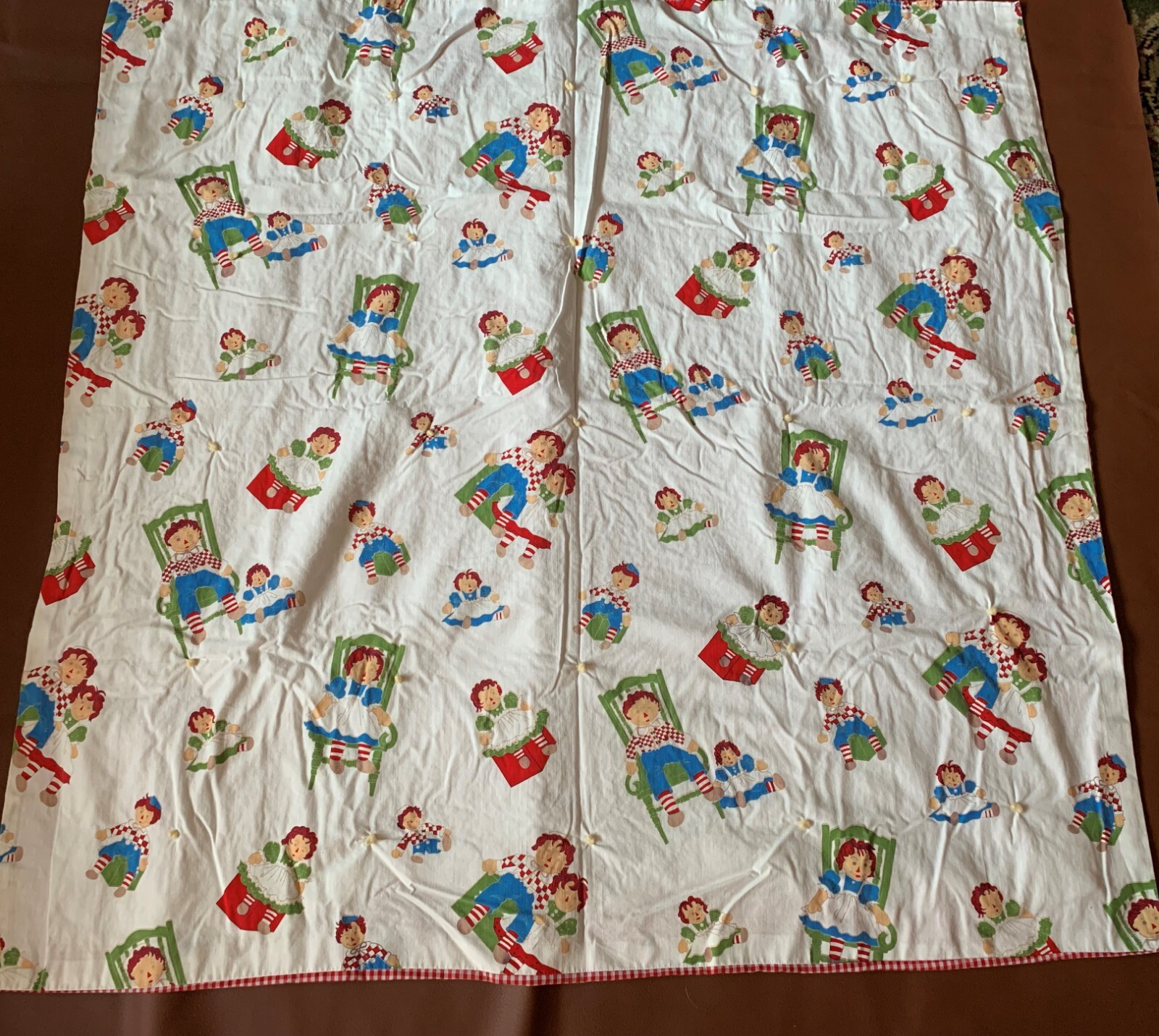 Lap Blanket With Red Gingham Check Bac