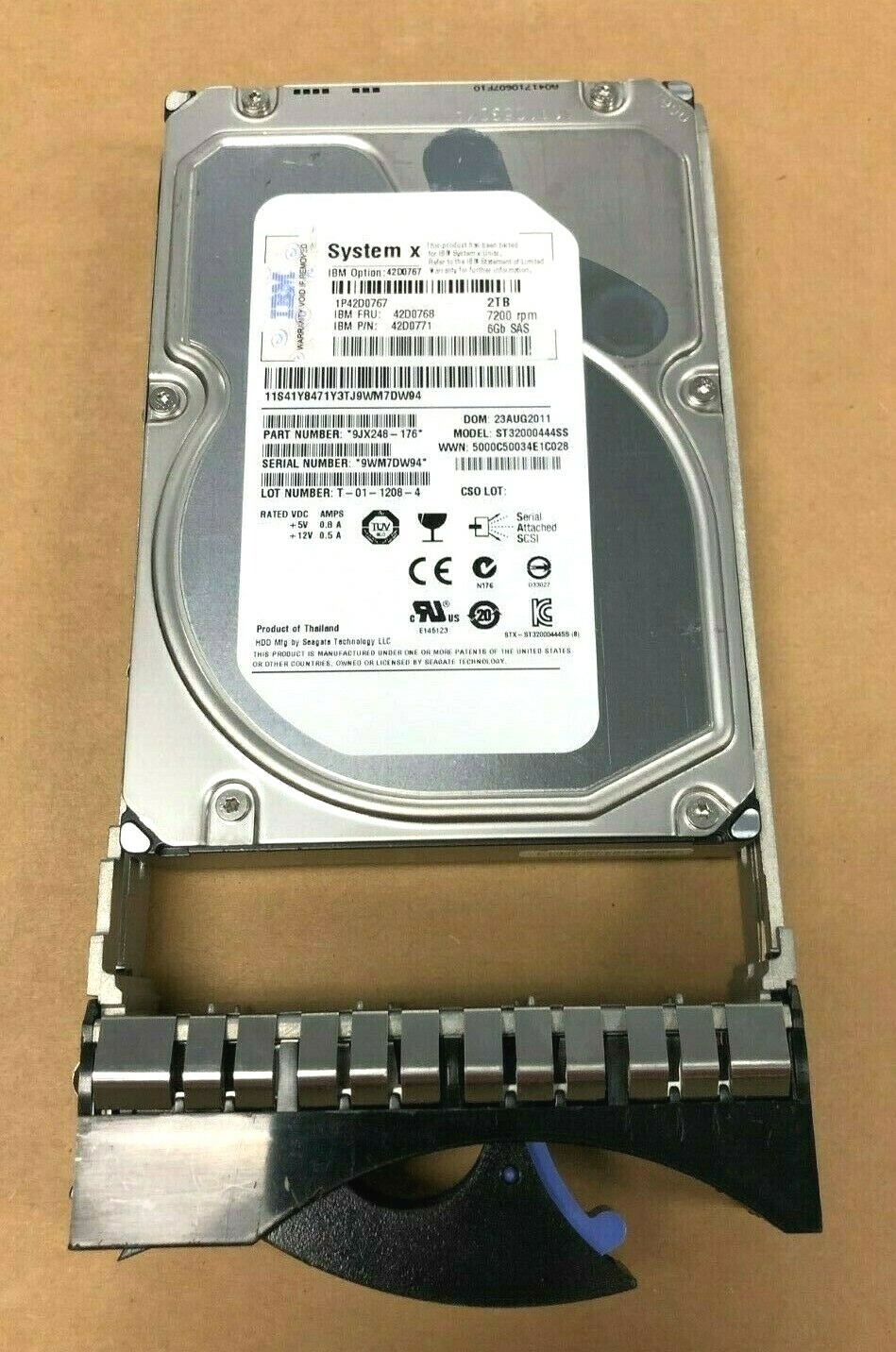 HDD ④ IBM AJG0 4Tb 7.2K 3.5