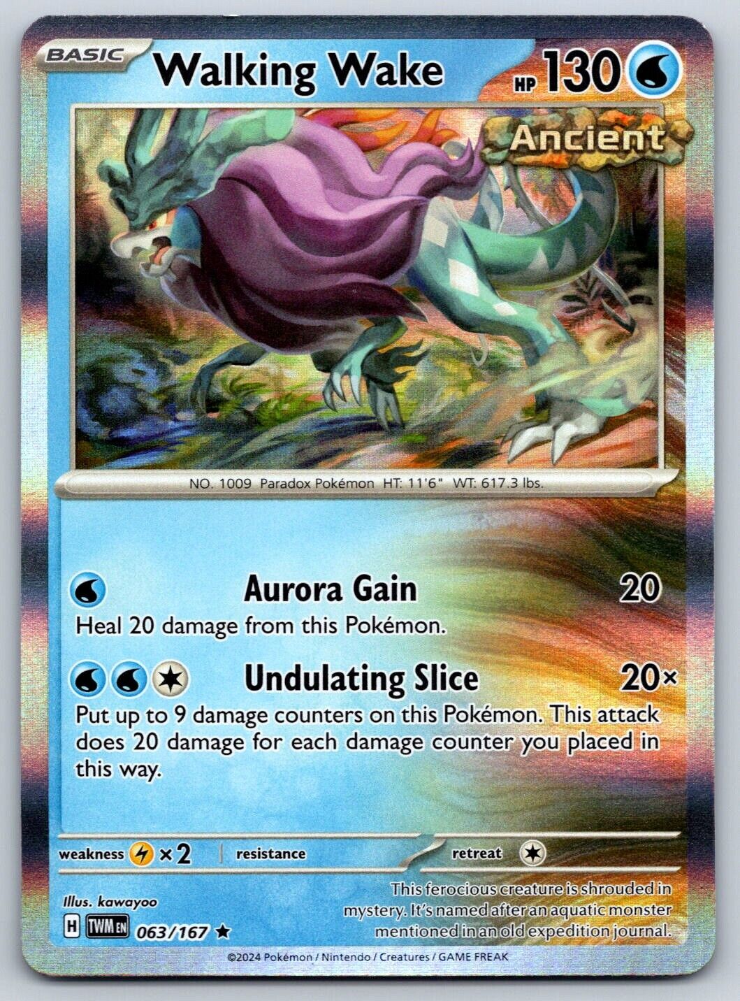 Walking Wake - Holo Rare - Twilight Masquerade TWM 063/167 Pokemon Card | eBay Walking Wake - Holo Rare - Twilight Masquerade TWM 063/167 Pokemon Card | eBay