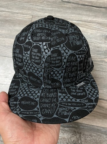 Vintage Stussy Pop Quote Bubble New Era Hat Fitted 7 5/8