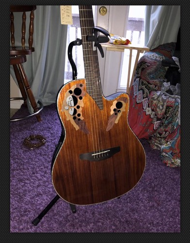 Acoustic-Electric Guitar, Ovation Celebrity Elite Plus Koa Top, New! BUNDLE!