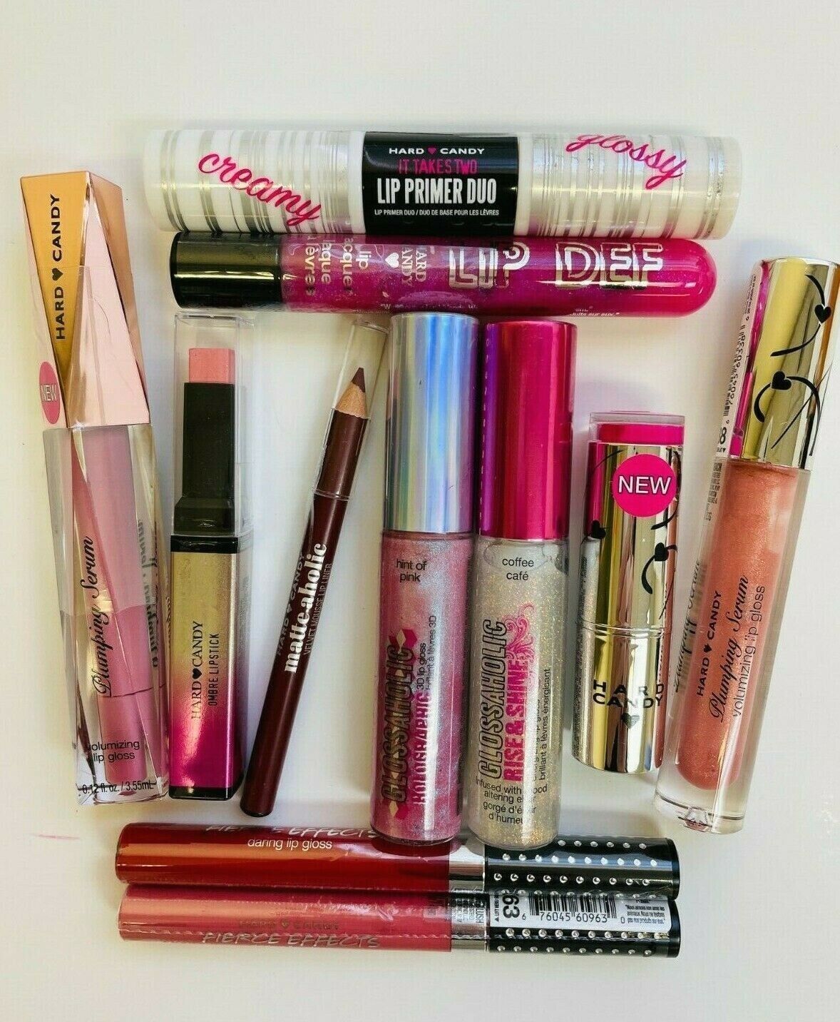 11 pc Hard Candy LIP Lot ~ Lipgloss, Lipstick, Liner, Primer