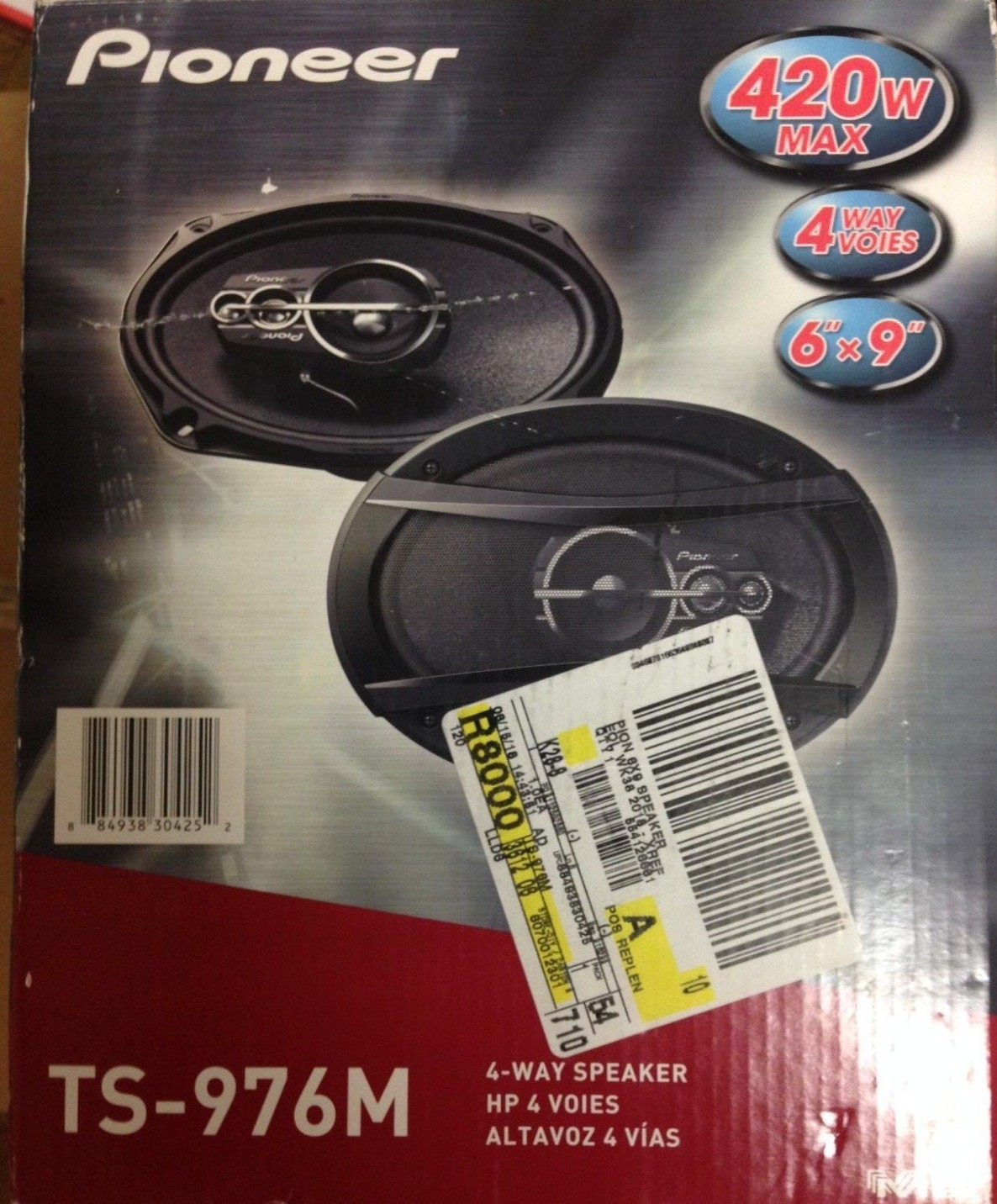 New! Pioneer TS-976M 6' X 9' 4-Way Full Range Car Speaker