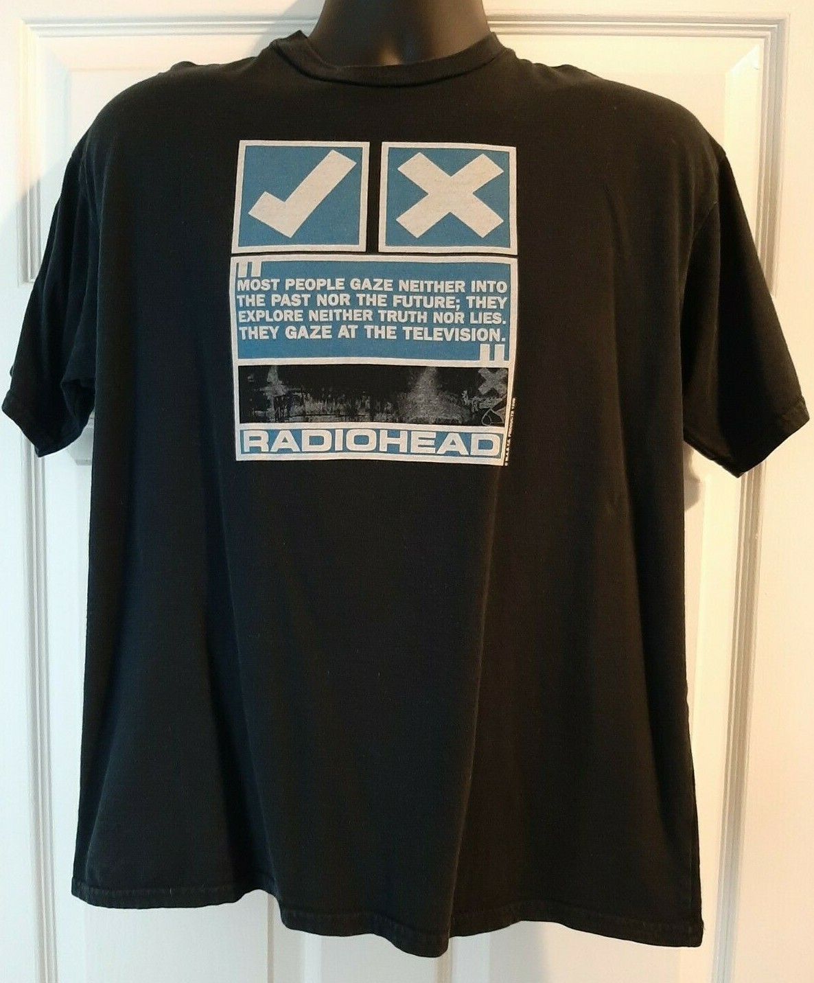 Radiohead 1990s Television Mens L Shirt Black W.A.S.T.E. | eBay Radiohead 1990s Television Mens L Shirt Black W.A.S.T.E. | eBay