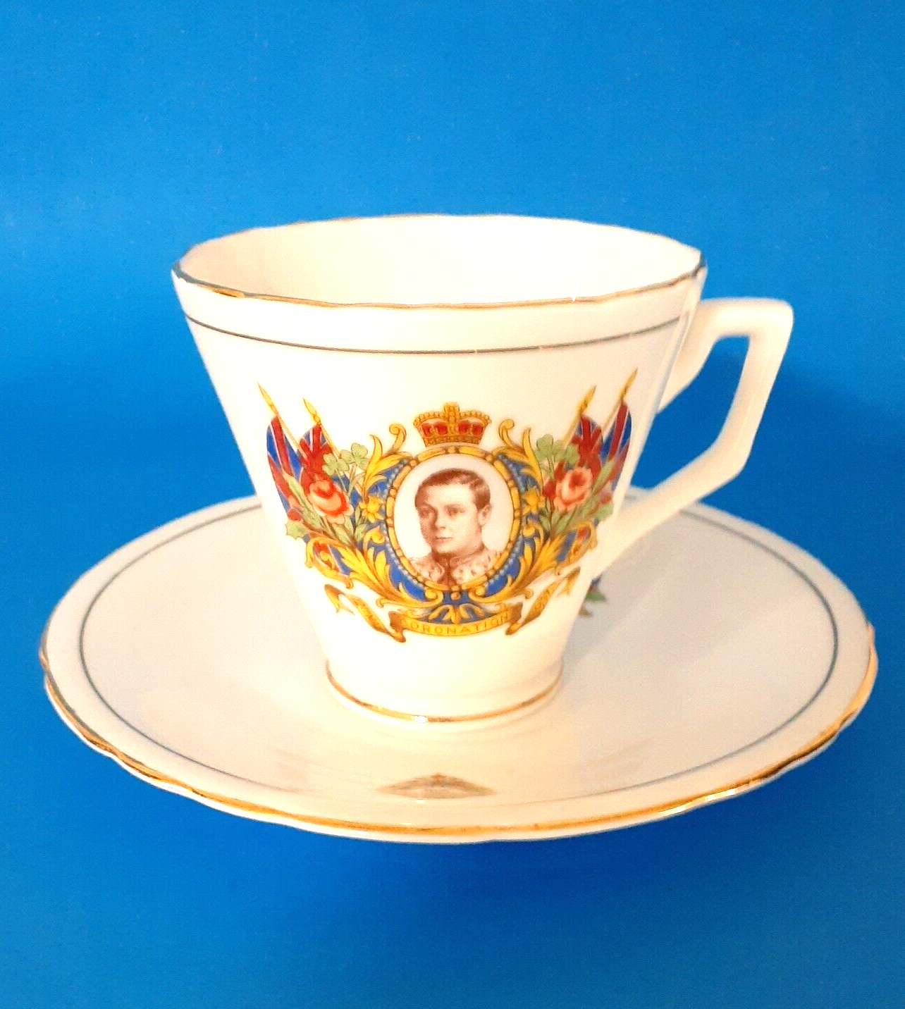 プルート ボーンチャイナ「bone china」 Edward VIII Coronation 1937 Sutherland Bone China Tea Cup