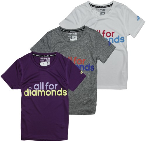 Футболка Adidas Youth Girls All For Diamonds Climalite с рисунком, варианты цвета