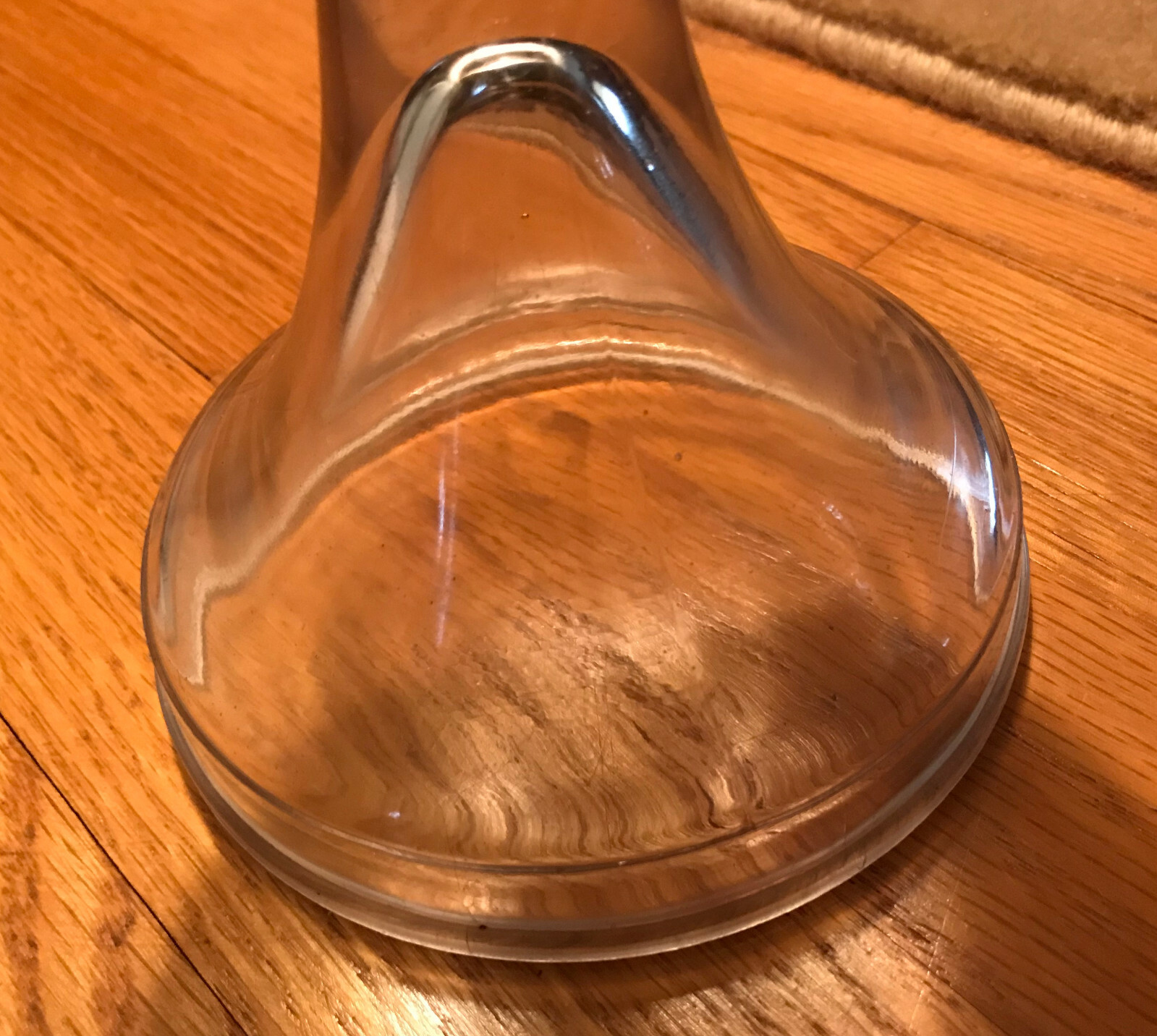 Antique Kerosene - Coal Oil Clear Glass Lamp Base and Burner, 100+ Years Old