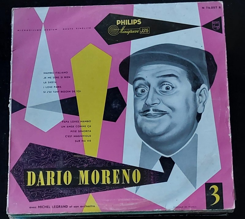 Dario Moreno Avec Michel Legrand Et Son Ochestre 78 Tours Mambo Italiano