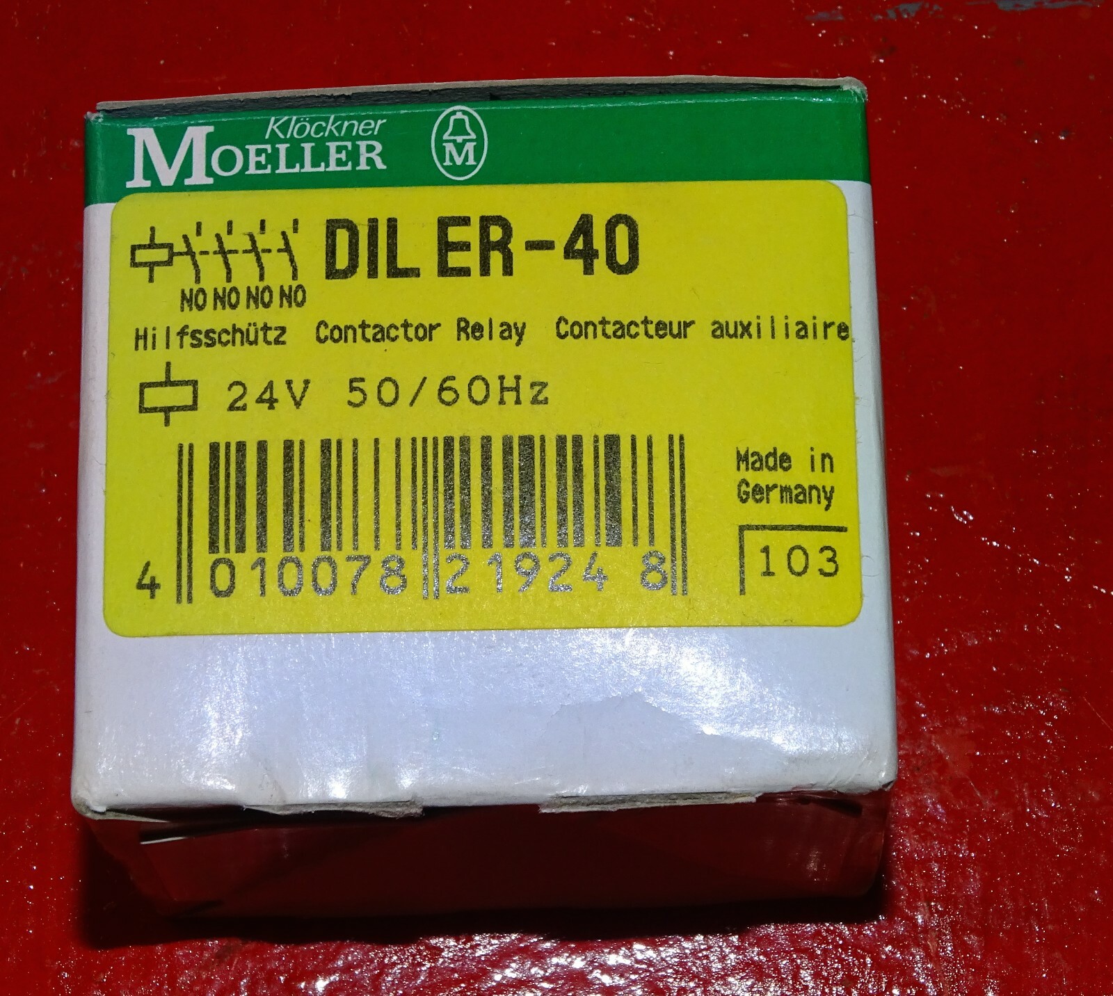 Klockner Moeller Relay, DIL ER-40, New in box, mini contactor, DILER-40, Germany