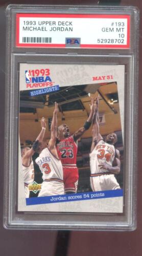 1993-94 Upper Deck #193 Michael Jordan PSA 10 Graded Card 1993-94 Upper Deck #193 Michael Jordan PSA 10 Graded Card