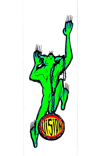Vtg 1980's Vision Skateboards Green Monster Sticker