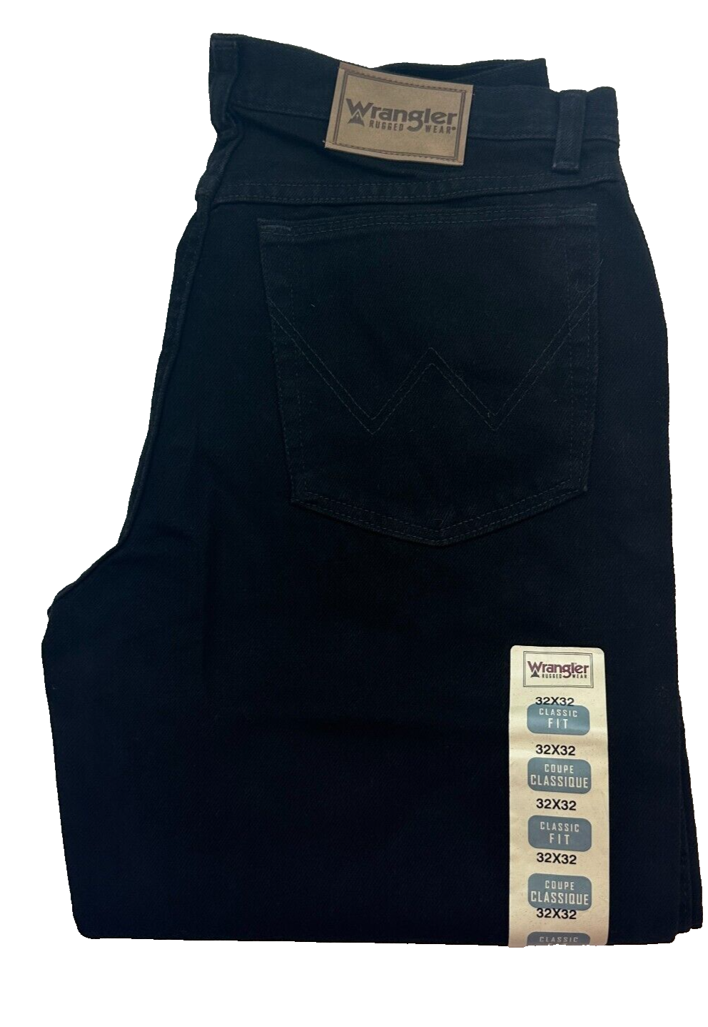 Мужские джинсы Wrangler Rugged Wear классического покроя с прямыми штанинами, Размер W32 L32, черные, новые