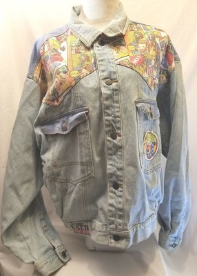 Vintage 90's Get Used By Elie Hip Hop Comic Book Denim Jacket XL RARE FIND!