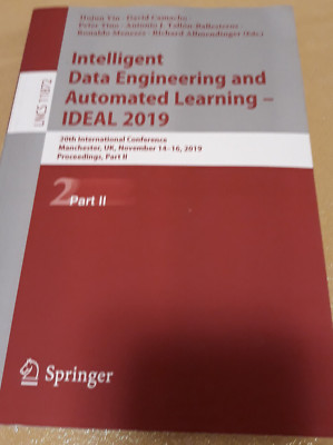 Intelligent Data Engineering And Automated Learning Ideal 2019 Part 2 Preowned