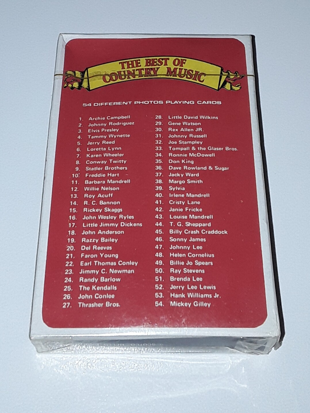 VINTAGE 1982 THE BEST OF COUNTRY MUSIC PLAYING CARDS WITH 54 PHOTOS SEALED NOS