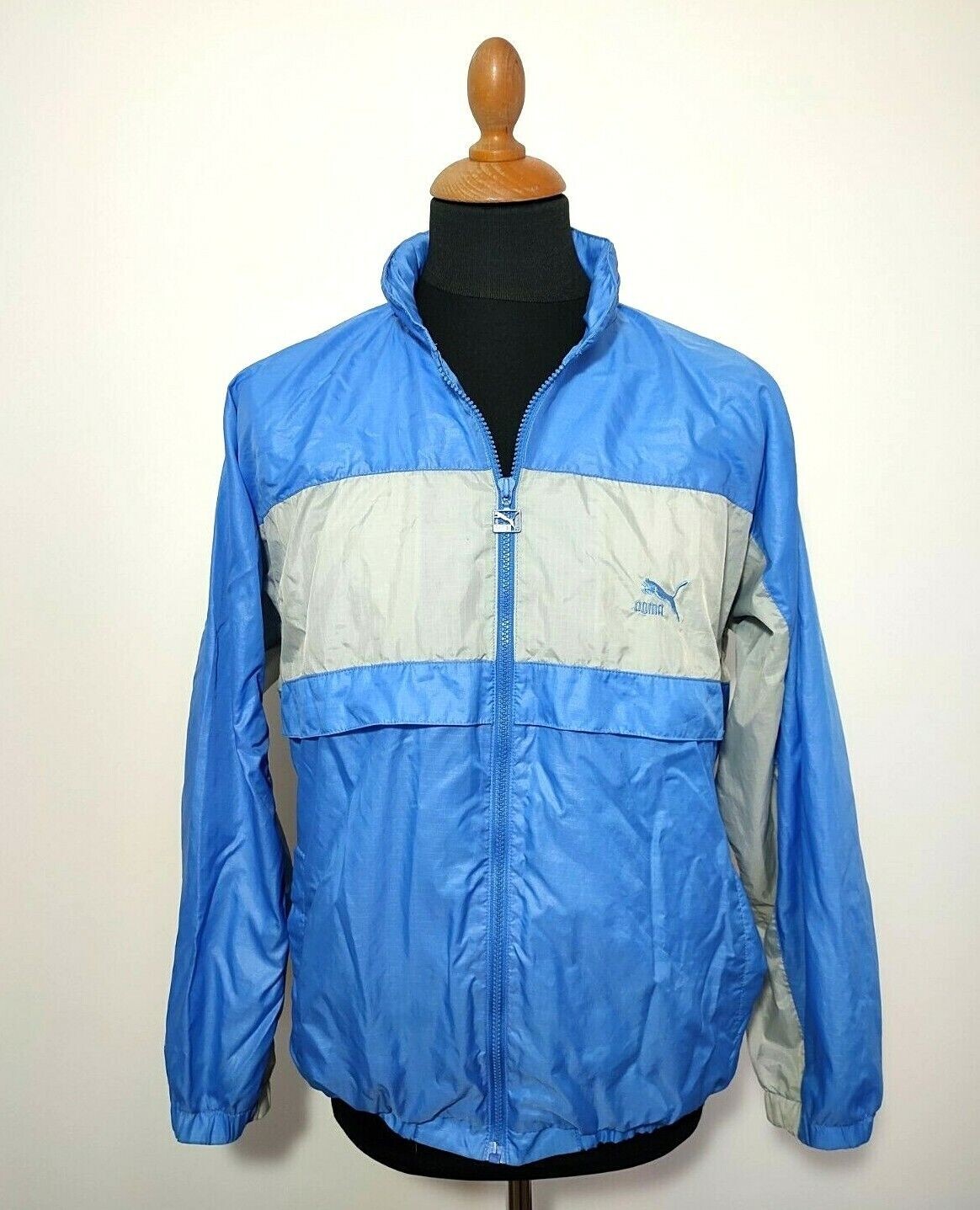 Vintage Puma Track Nylon Jacket 80s Sz.L Blue 90s Retro Vintage Puma Track Nylon Jacket 80s Sz.L Blue 90s Retro
